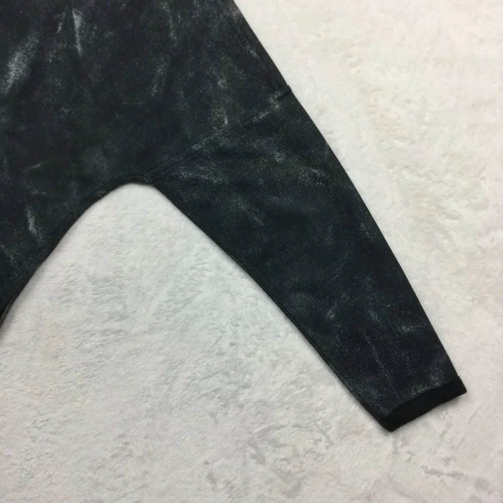 Like new! Adidas ID Sweatshirt L Black Gray Knit Tie Dye Side Slit Long Sleeve - Picture 7 of 11